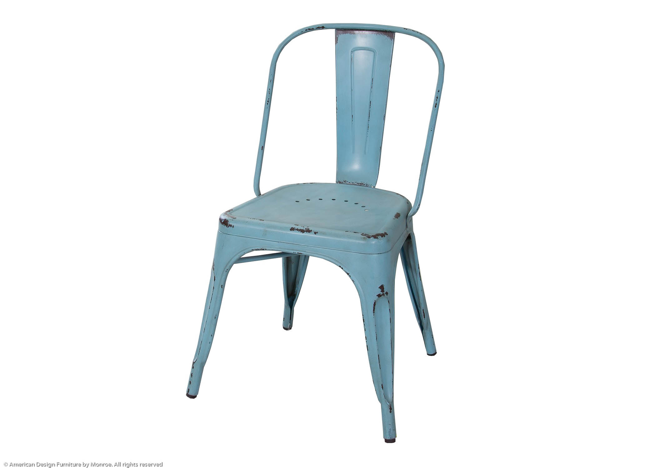 Reading Casual Bow Back Side Chair Pic 02 (Heading Bow Back Side Chair (Blue)